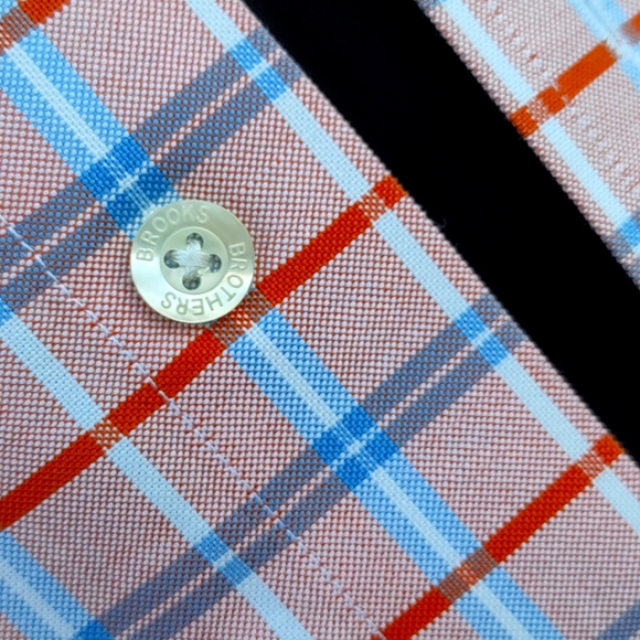 BROOKS BROTHERS 1818 MEN'S MONOGRAMMED PLAID LUXURY SHIRT - Picture 13 of 17